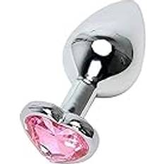 Buttplug metall Sexleksaker Analplugg Butt Plug Analsexleksaker Mini Hjärtform Metall Rostfritt Släta Sexiga Leksaker För Kvinnor Vuxna Män Buttplug Rostfritt stål Analplugg