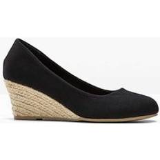 Bonprix Raffia Wedge Pumps Black