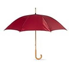 Umbrellas eBuyGB Manual Wooden Crook Handle Classic Umbrella, Burgundy, 41.5"