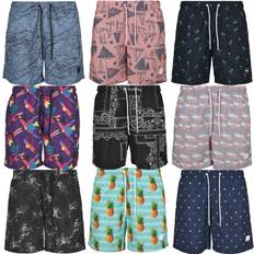 5XL Badehosen Urban Classics Herren Pattern Swim Shorts Badehose, Pineapple AOP