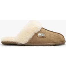 Australia Luxe AUSTRALIA LUXE Tan Double-Face Sheepskin Closed Mule Slippers