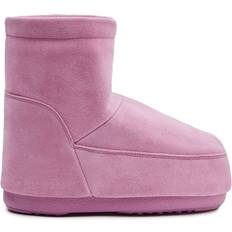 Moon Boot No Lace Suede Boots - Pink