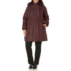 Avenue Jackets Avenue Womens Side Belt Puffer Coa JACKET, Wine