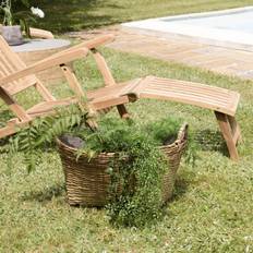 Pots, Plants & Cultivation Highland Dunes Oval Flower Pot 60X50cm In Natural Bamboo With Handles
