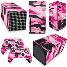 giZmoZ n gadgetZ GNG Pink Camo Skins Compatible with Xbox Series X Console Decal Vinal Sticker + 2 Controller Set