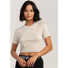 Natural - Women T-shirts Nike Sportswear Essential Slim Crop Tee Natural