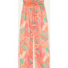 Trousers & Shorts Ramy Brook Haley Smocked Coverup Pant - Pink Palm