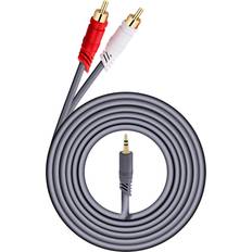 Greenzech 5M 3.5mm to 2RCA Cable 3.5mm HiFi Stereo RCA AUX Splitter