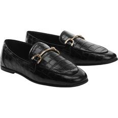 Mango Sorte loafers med krokodille-detalje-Black