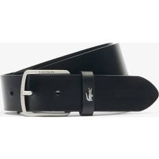 Lacoste Belts Lacoste Plant Tanned Smooth Leather Belt Noir