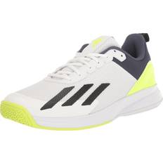 Adidas Textile Racket Sport Shoes Adidas Courtflash Men's Tennis Shoe, White/Yellow