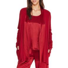 Elastane/Lycra/Spandex Cardigans Shelby Knit Lounge Cardigan Wrap Red