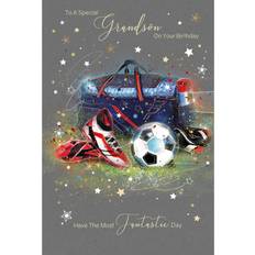 Cherry Orchard Special Grandson Sports Enthusiast Elegant Gold Foil Finished Birthday Card