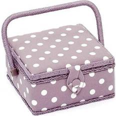 Crafts on sale Hobby Gift Hobbygift Value: Sewing Box S Mauve Spot, Cotton Blend 20x20x11 cm