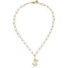 Jewelry Ettika Paperclip Chain Initial Necklace Gold-I