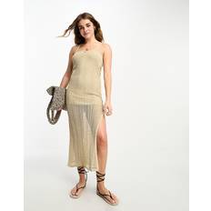 Beige - Sportswear Garment Dresses Pull&Bear Crochet Maxi Dress - Beige/Neutral
