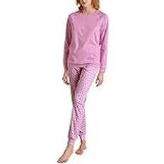 Calida Daylight Dreams Bündchen-Pyjama rosa