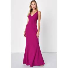 Lulus Magenta Sleeveless Maxi Dress Womens Available in M 100% Polyester