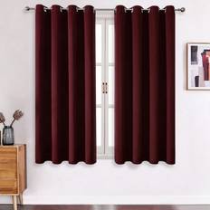 Gardiner & Tillbehör Shein 2pcs Blackout Curtain Panel Ring Style For