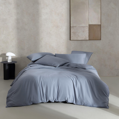 Organic Bed Linen Calvin Klein Organic Earth Solid Duvet Cover Blue