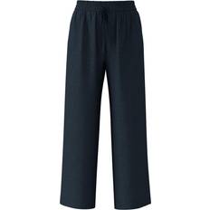 Keltainen Housut Selected Femme Sflviva Gulia Hw Linen Pant - Dark Sapphire