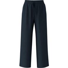 Dame - Gul Bukser & Shorts Selected Femme Slfviva-Gulia Linen Pant - Blå