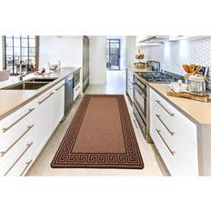 Cotton Entrance Mats Smart Living Nonslip Greekey Gel Door Brown