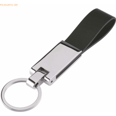 Nøglering STYLE Metal Læder Kombination - Rustfrit Stål
