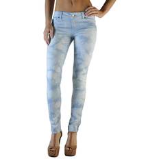 Tie Dye Jeans Women's Print Stretch Denim Skinny Jeans Blue tie dye