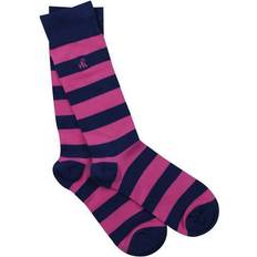 Lino - Uomo Intimo Swole Panda Mens Striped Bamboo Socks Rich Pink