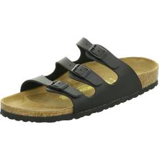 Birkenstock Women's Florida Soft Footbed Birko-Flor Black Sandals Normal