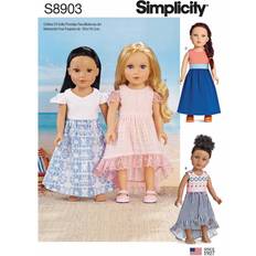 Sewing Patterns Needlework Patterns Simplicity Doll Clothing Sewing Pattern, 8903