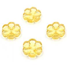 Yarn & Needlework Supplies Hemline Yellow Novelty Flower Button 4 Pack