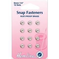 Hemline Snap Fasteners 6mm 12 Pack