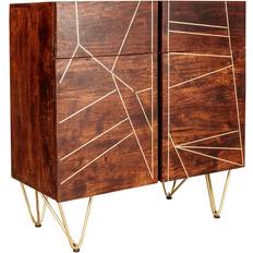 Handmade Dark Gold 2 Door Medium Sideboard