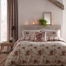 Dunelm Drapes Lodge Hanson Highland Cow Terracotta Brown