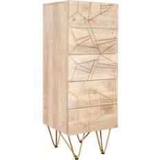 Handmade Gold Tall Chest of Drawers