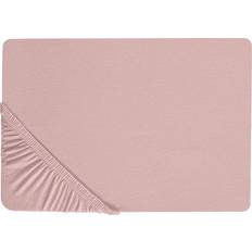 Kuvertlagener - Pink Lagner Beliani Cotton Fitted 140 HOFUF Bed Sheet Pink (200x)