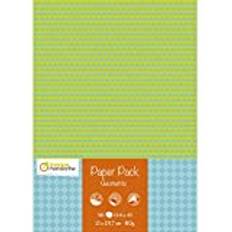 Clairefontaine AVENUE MANDARINE 96 Feuilles Imprimées Motifs Géométriques Loisirs Créatifs, Scrapbooking et DIY 24 Motifs Décoratifs x 4, Recto Verso A4, 21x29,7 cm 80g CC058C Paper Pack Geometric