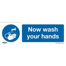 Office Supplies Sealey Mandatory Sign Now Wash Your