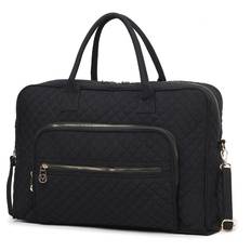 Canvas - Women Duffel Bags & Sport Bags MKF Collection Jayla Solid Quilted Women's Duffle Bag by Mia K