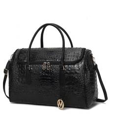 Leather - Women Duffel Bags & Sport Bags MKF Collection Rina Crocodile Embossed Vegan Leather Women's Duffle Bag by Mia K