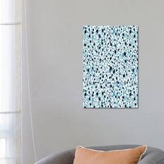 Metro Lane Dots Blue Framed Art