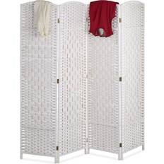 Relaxdays Folding White Room Divider 160x170cm