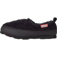 Hunter HUNTER Faux Shearling and Fur Lining Sherpa Slipper for Girls and Boys Slip-On Style, and Moisture-Wicking Shoes for Toddlers and Little Kids Black Little Kid