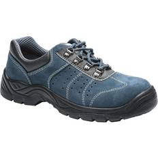 Blue Safety Shoes Portwest Steelite Perforated Suede Safety Trainers Blue