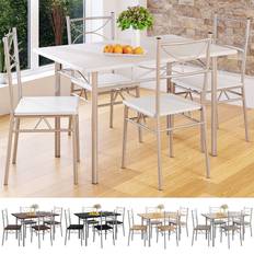 Casaria 5 Pcs Table and 4 Chairs Dining Set 5pcs