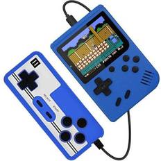 Game Consoles Infinite Basics Retro Mini Handheld Portable Video Game Console, 400 Games 1- or 2-Pack Blue