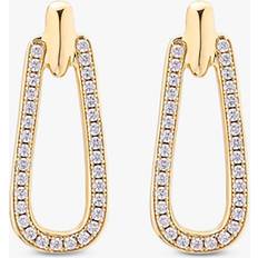 Brass Earrings UNOde50 Prosperity Topaz White Brass Topazs Earrings