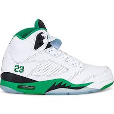 Damen - Nike Air Jordan 5 Schuhe NIKE Air Jordan 5 Retro W - White/Black/Ice Blue/Lucky Green